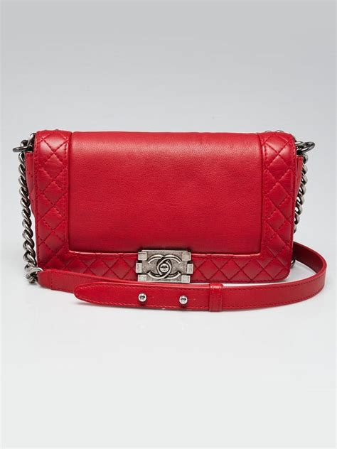 chanel boy red medium reverso|chanel bags for boys.